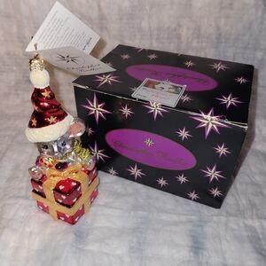 Christopher Radko Squeakings Mouse Ornament